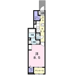 新在家 徒歩8分 1階の物件間取画像